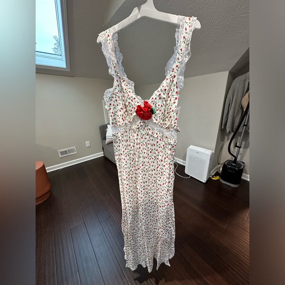 For Love and Lemons brand new white midi dress, never worn, size L - Picture 2 of 8